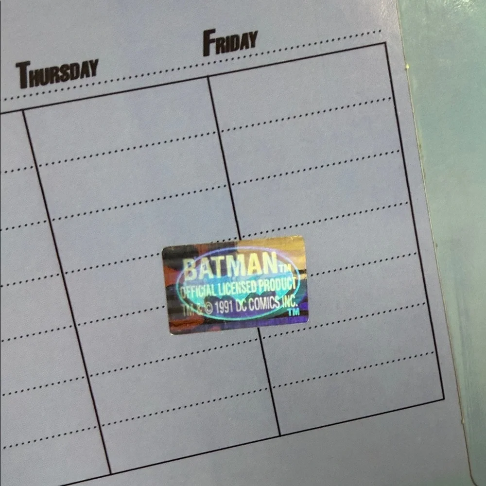 1991 Vintage Batman Returns office and school Folder with Batmobile